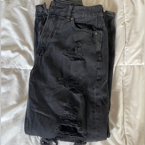Black Distressed Ripped Jeans - Picture 4 of 6